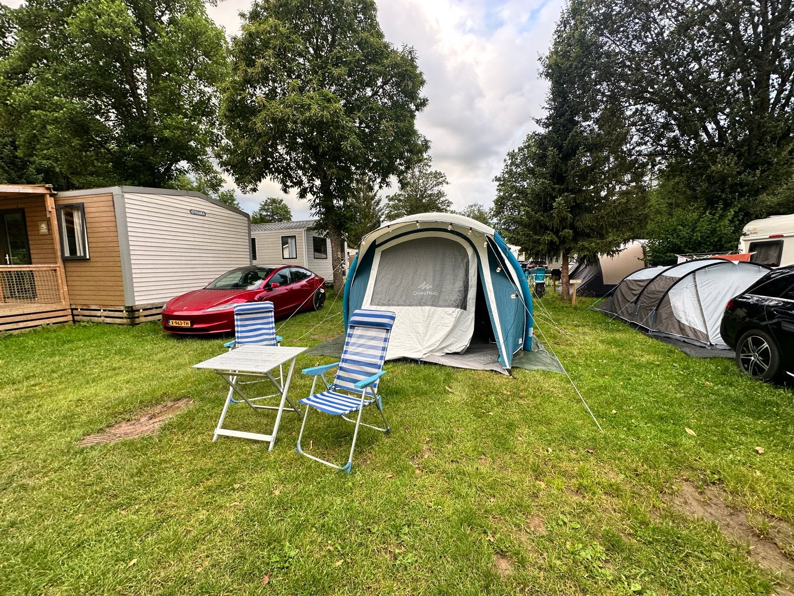 Opblaasbare tent Quechua Air Seconds 6.3 Fresh & Black, Caravans en Kamperen, Tenten, Ophalen, Gebruikt, Meer dan 6