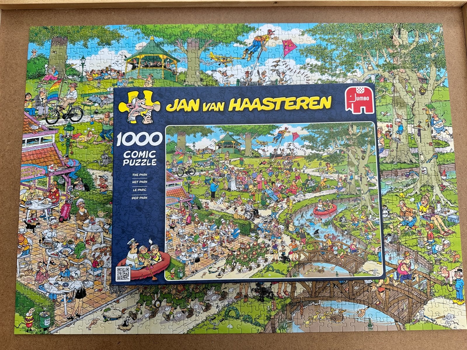 Jan van Haasteren - Het Park - 1000 stukjes, Ophalen of Verzenden, 500 t/m 1500 stukjes, Zo goed als nieuw, Legpuzzel