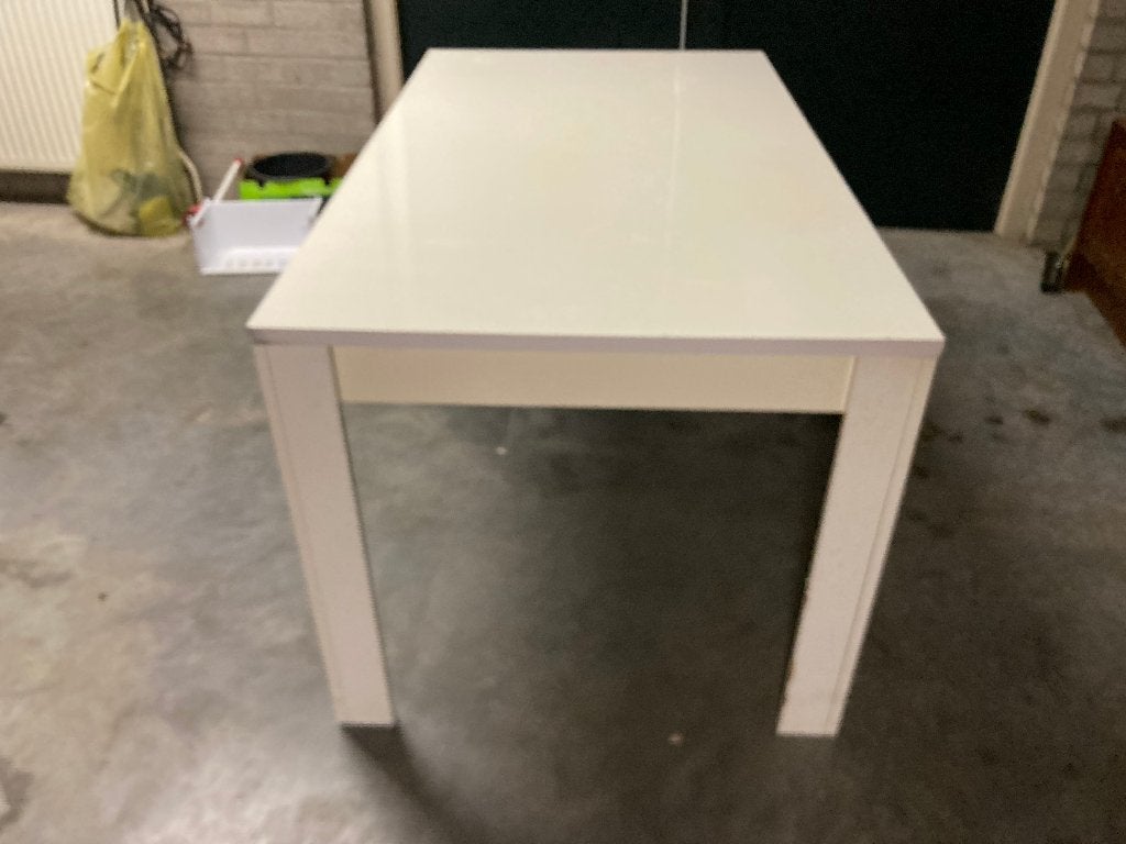 Eettafel - Wit - LxBxH = 160 x 90 x 80 cm - ZGAN - 10 euro, Ophalen, 50 tot 100 cm, Zo goed als nieuw, Vijf personen of meer
