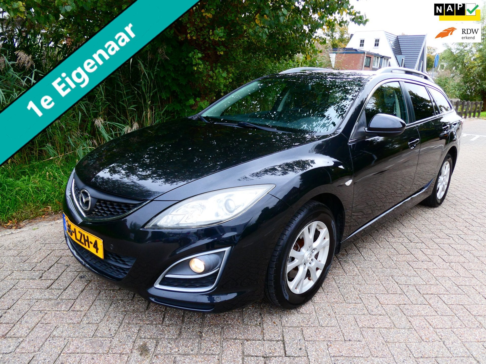 Mazda 6 Sportbreak 1.8i 120pk 1e eigenaar Clima Cruise Leder, Auto's, Voorwielaandrijving, Gebruikt, 4 cilinders, 6 sportbreak