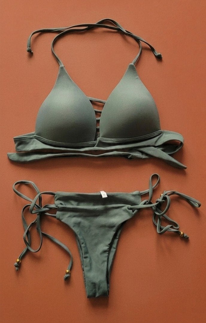 Nieuwe bikini met push up., Verzenden, Nieuw, Groen, Bikini