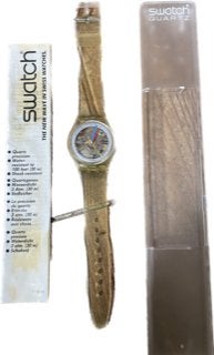 Swatch dameshorloge goudkleurig, Ophalen, Overige materialen, Polshorloge, Swatch