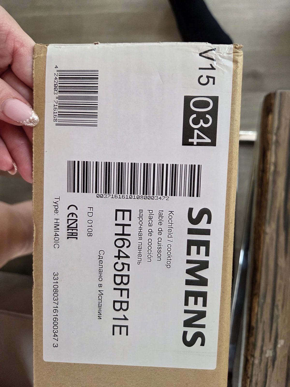 Siemens EH645BFB1E Inductiekookplaat - Nieuw in doos, Ophalen, Nieuw, 4 kookzones, Inbouw