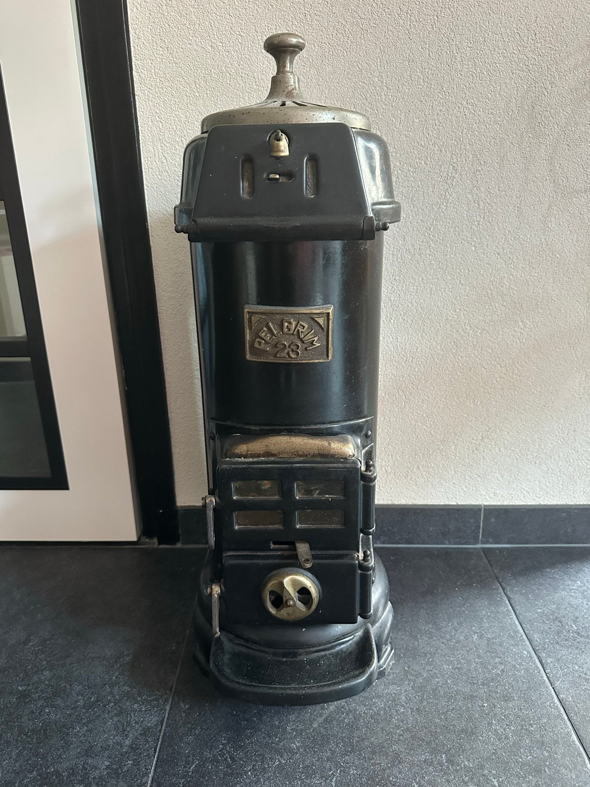 Vintage Gietijzeren Kachel Pelgrim nr. 26–Brocante/Decoratie, Ophalen, Potkachel, Gebruikt, Vrijstaand