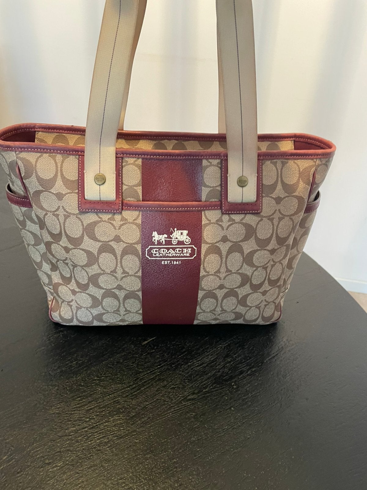 Coach Heritage Signature tas, Ophalen of Verzenden, Zo goed als nieuw