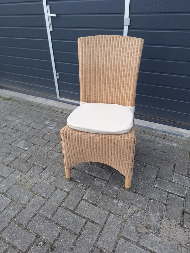 Eetkamer stoelen Lloyd Loom, Huis en Inrichting, Stoelen, Ophalen, Gebruikt, Bruin, Vijf, Zes of meer stoelen