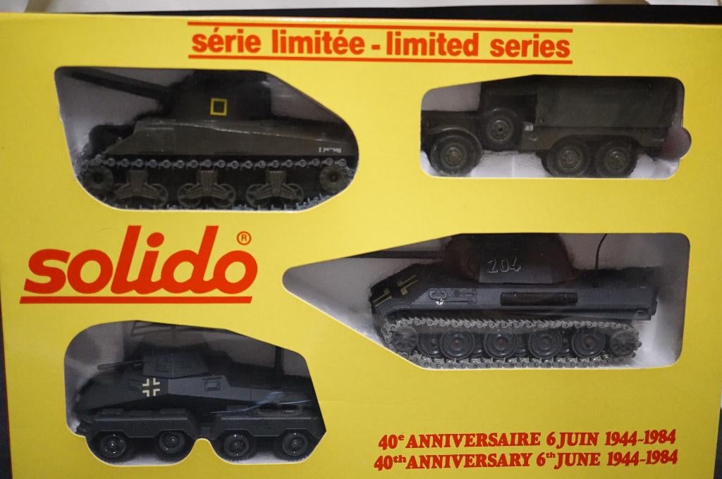 Solido D day anniversary set - Panther / Sherman tank - 1/50, Ophalen of Verzenden, Zo goed als nieuw, Overige typen, Overige merken