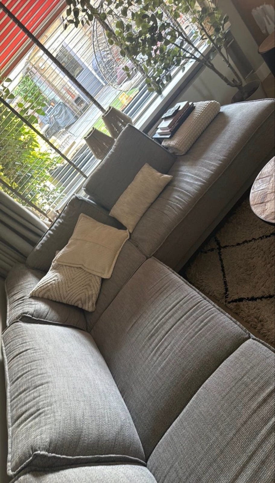 MAG DIRECT WEG Grijze hoekbank met chaise longue 290x210 cm, Ophalen, 250 tot 300 cm, Gebruikt, Hoekbank