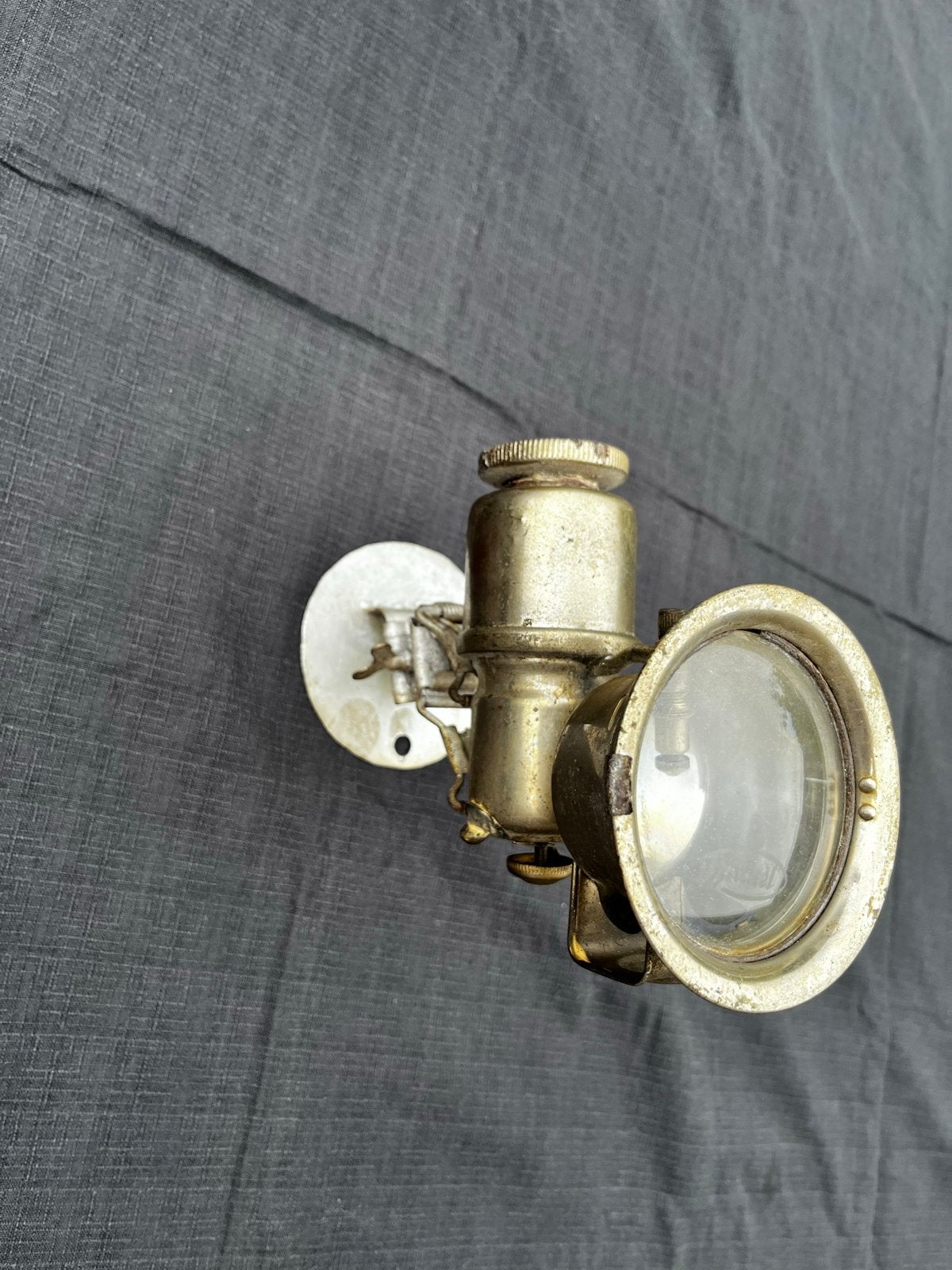 Antieke Carbidlamp - Fietslamp - Messing, Ophalen