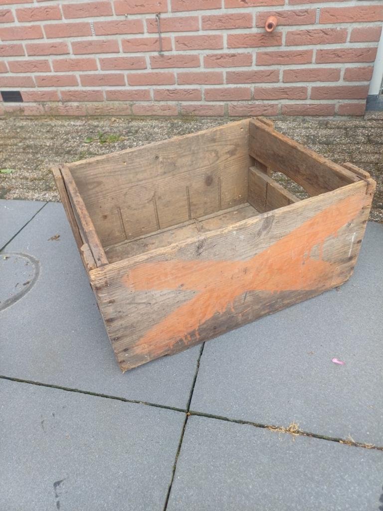 Vintage Grolsch bierkrat voor 20 halve liter flessen, Minder dan 50 cm, Gebruikt, Minder dan 50 cm, Ophalen of Verzenden
