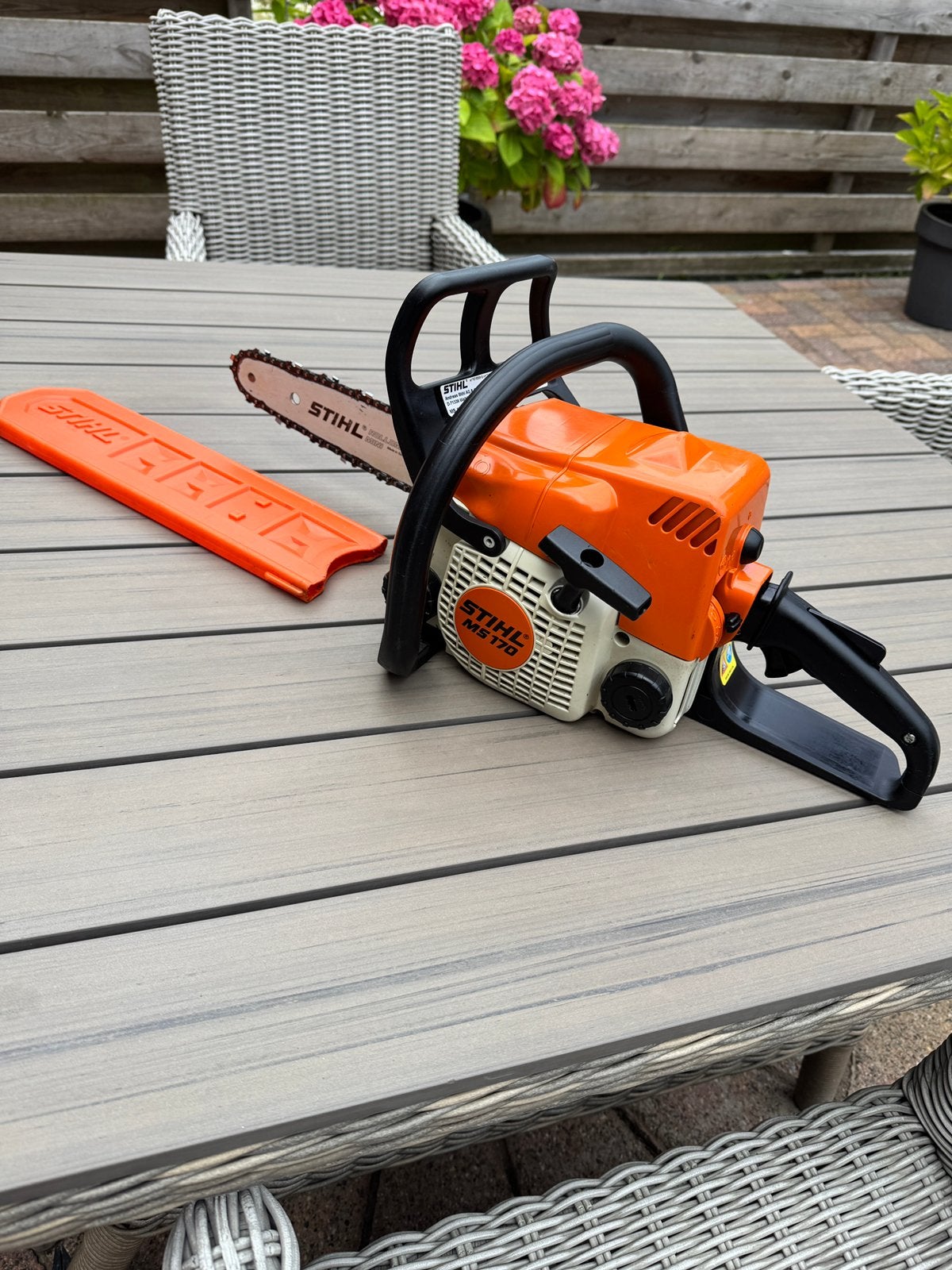 Mooie Stihl MS Kettingzaag / Motorzaag op Aspen ., Ophalen of Verzenden, Zo goed als nieuw