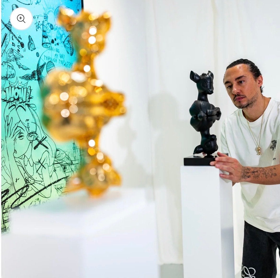 Joseph Klibansky: Reflection of Youth, Antiek en Kunst, Kunststof, Zoogdier, Beeld, Europa