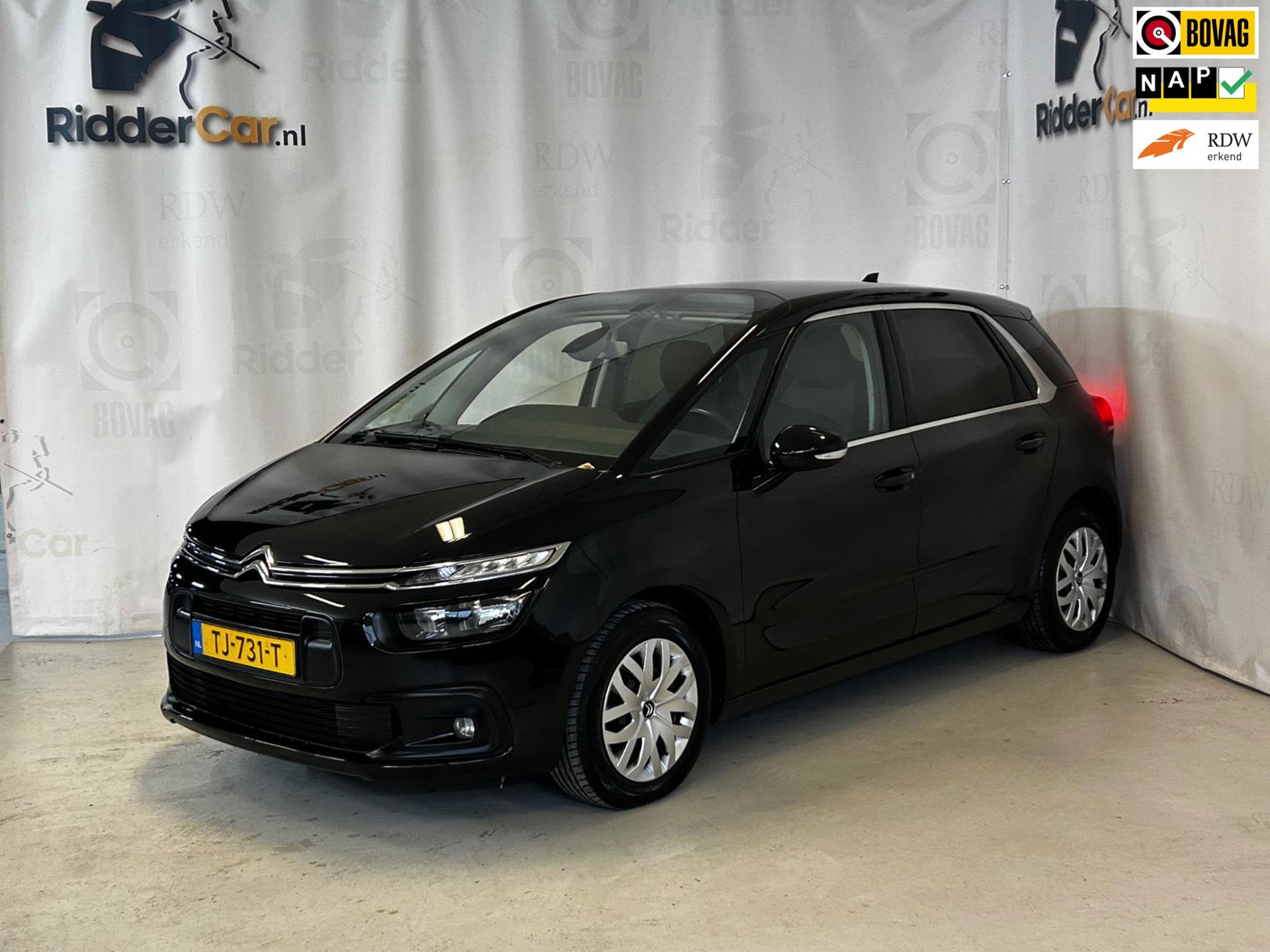 Citroen C4 SpaceTourer 1.2 PureTech|2E EIG|NAP|NAVI|TREKHAAK, Auto's, Gebruikt, 1199 cc, 1470 kg, Zwart