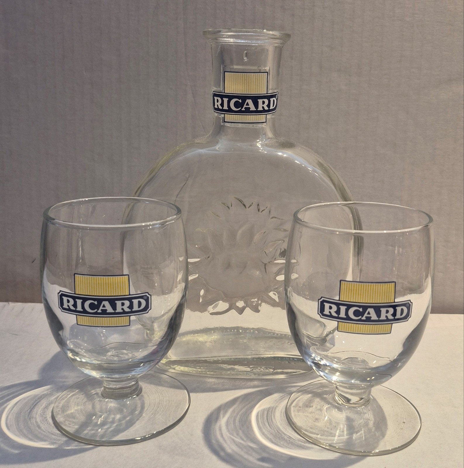 Ricard setje (J), Verzenden, Zo goed als nieuw, Borrel- of Shotglas