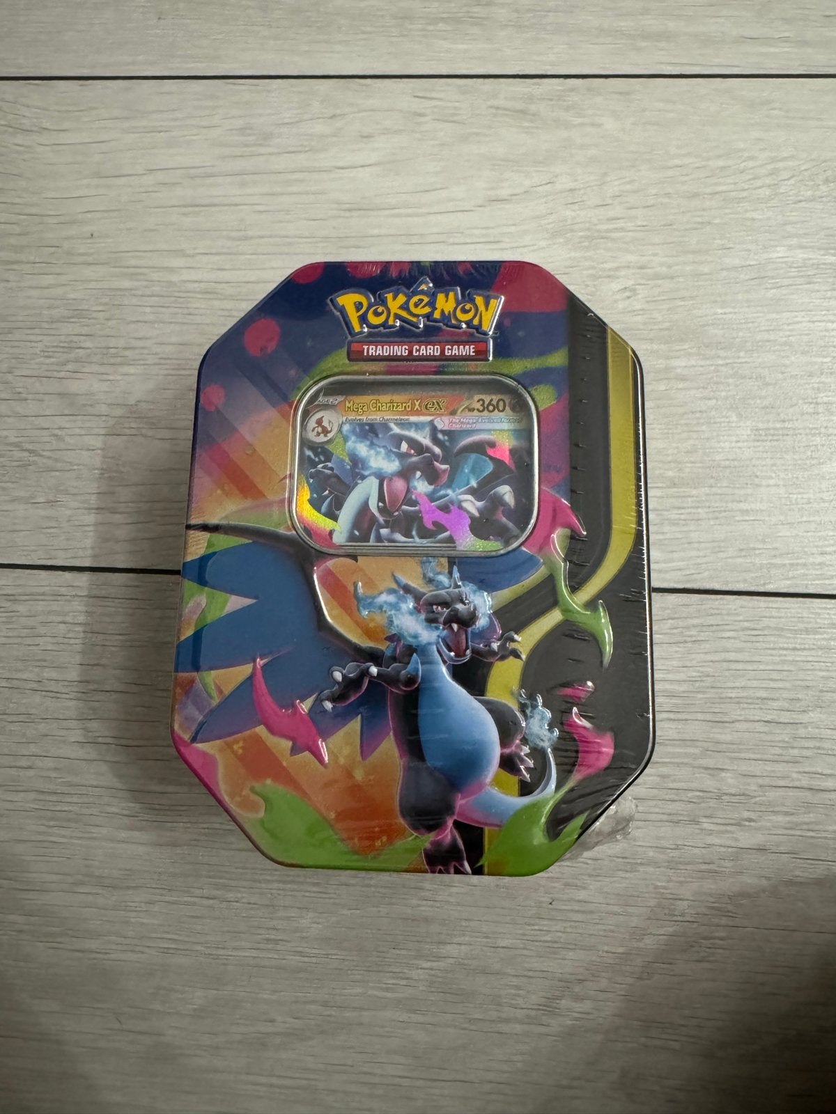 Mega Charizard X EX Trading Card Game Tin, Ophalen of Verzenden, Nieuw, Overige typen