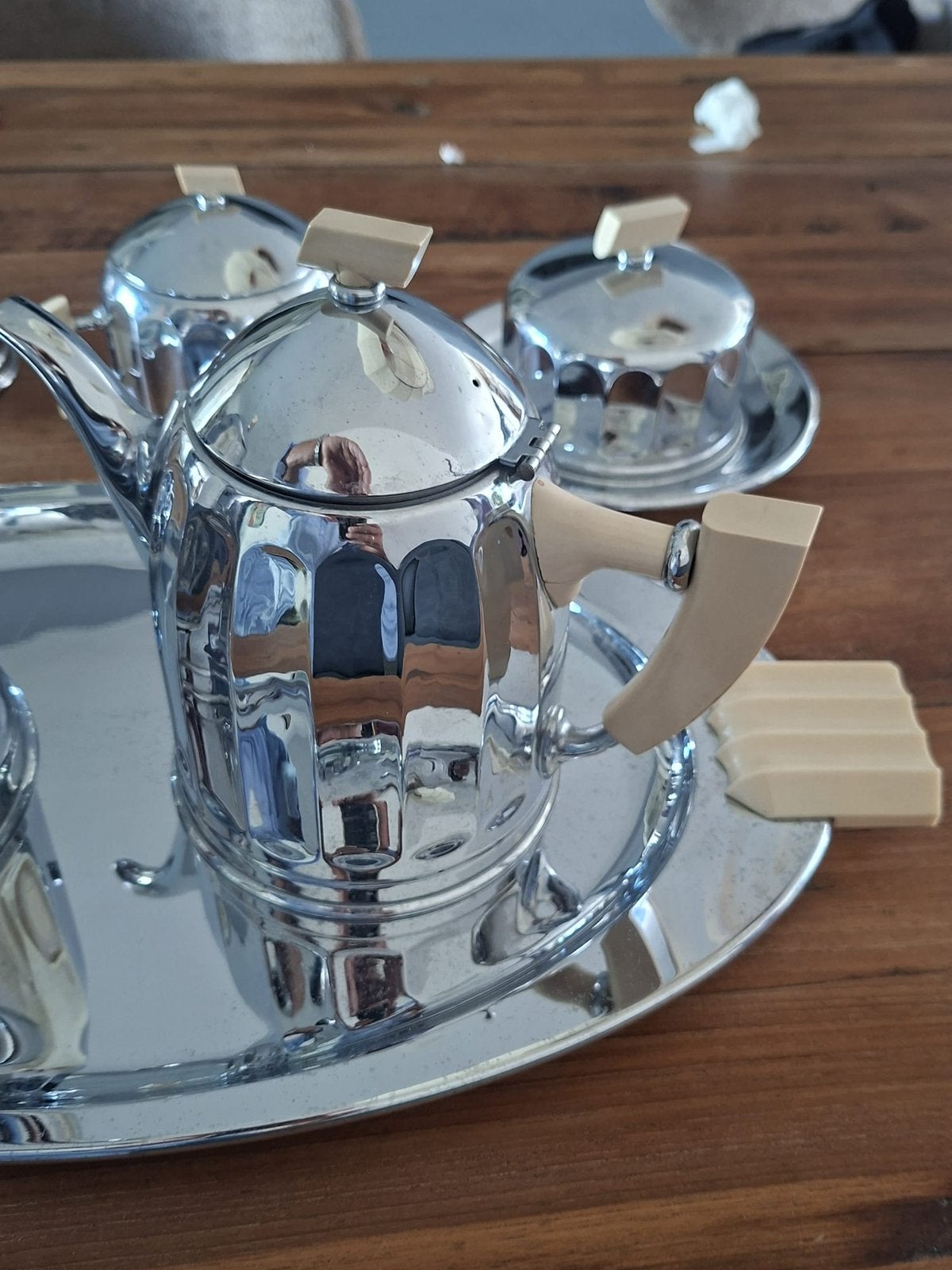 Antieke koffie en thee set van Demeyere, Ophalen of Verzenden
