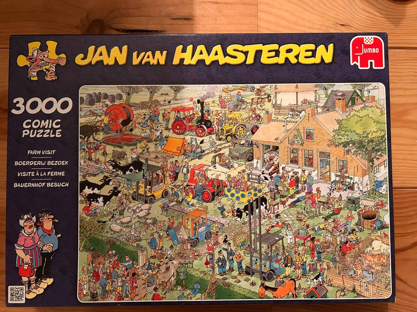 Jan van Haasteren - Boerderij Bezoek - 3000 Stukjes, Ophalen of Verzenden, Meer dan 1500 stukjes, Zo goed als nieuw