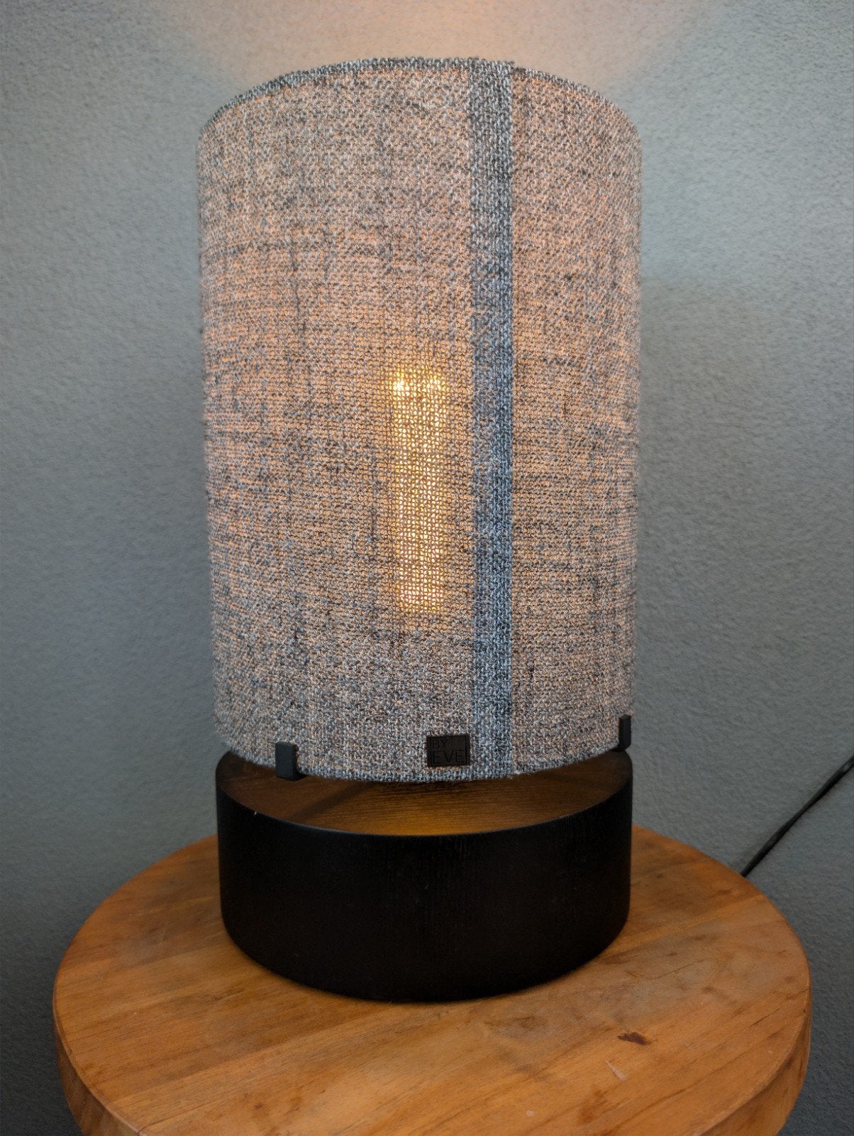 By EVE Tafellamp Cilinder Wood - incl. By EVE lichtbron, Ophalen, Overige merken, Meerkleurig, 54 cm