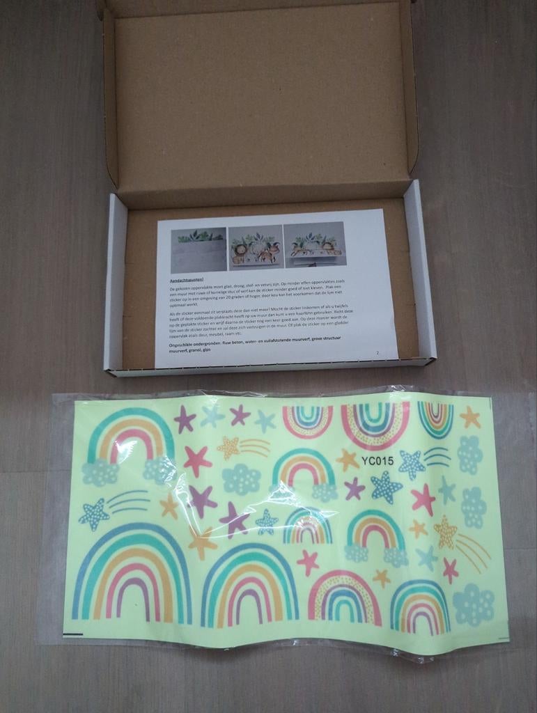 Muurstickers Regenboog en Sterren - Glow in the Dark, Meerkleurig, Ophalen of Verzenden, Kunststof, Modern