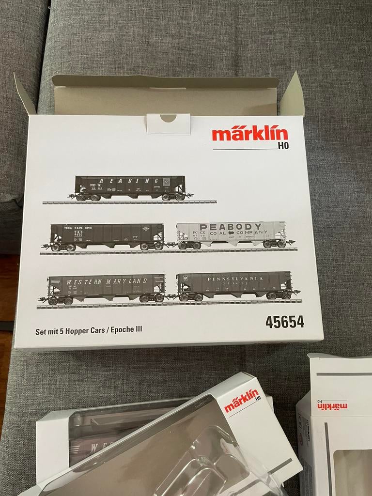 Marklin 45664 USA Boxcar wagonset, Wisselstroom, Wagon, Ophalen of Verzenden, Zo goed als nieuw