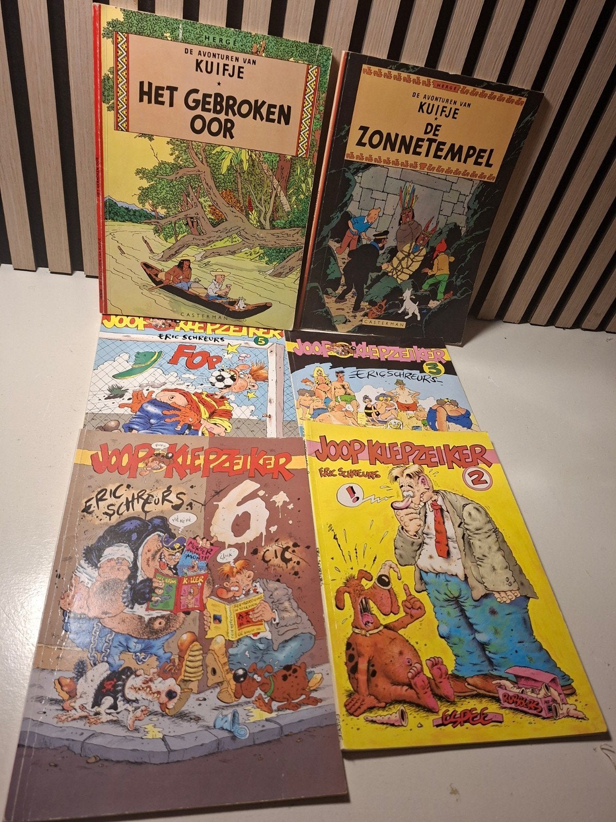 4x Joop Klepzeiker strips  en 2 keer Kuifje stripboeken, Boeken, Meerdere comics, Ophalen of Verzenden, Zo goed als nieuw, Europa
