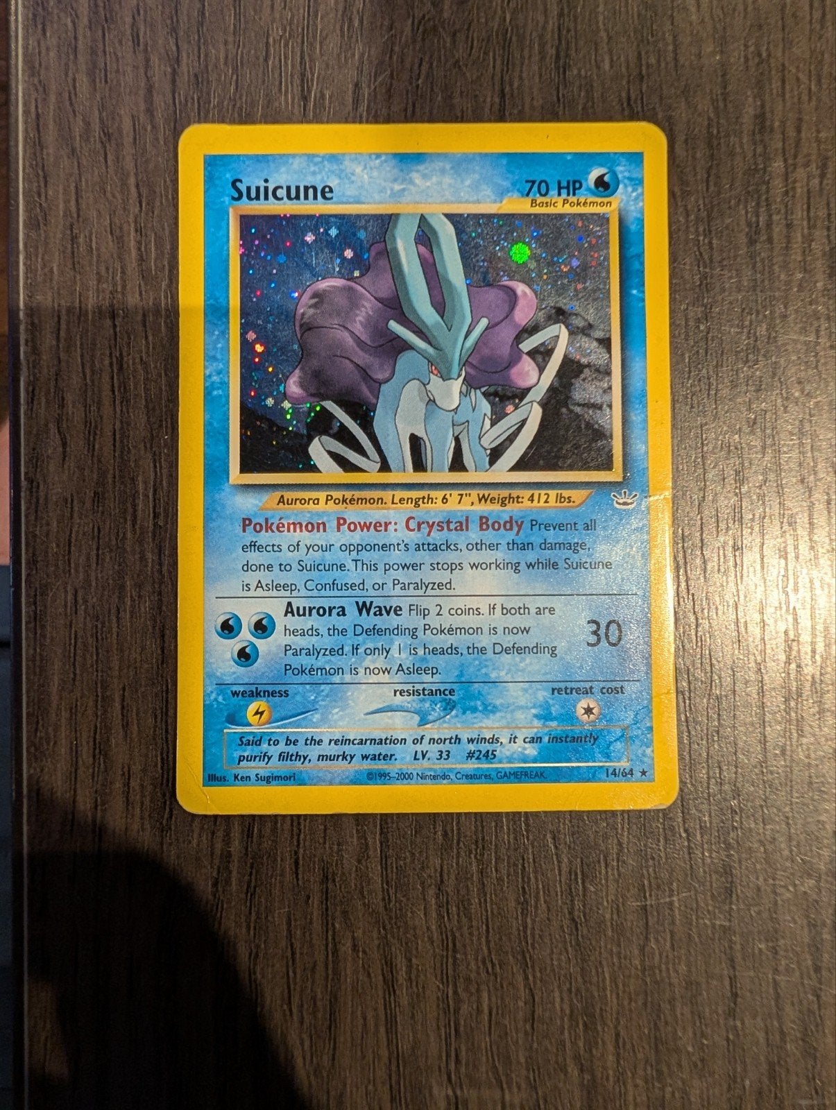 Pokémon Suicune Holo 14/64 – Neo Revelation, Ophalen of Verzenden