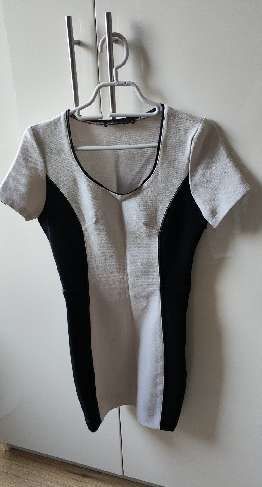“SUPERTRASH” zwart/lichtblauwe jurk maat 34/XS, Supertrash, Blauw, Ophalen of Verzenden, Zo goed als nieuw