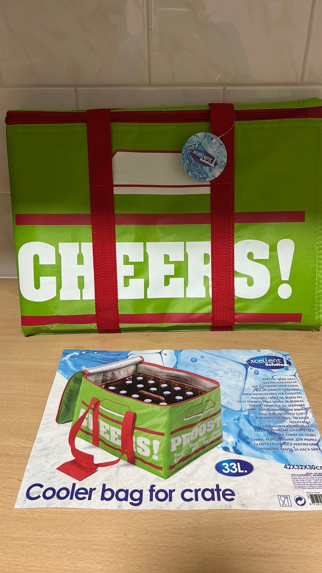 Nieuwe Koeltas voor krat bier - 33 liter - Cheers!, Ophalen of Verzenden, Nieuw