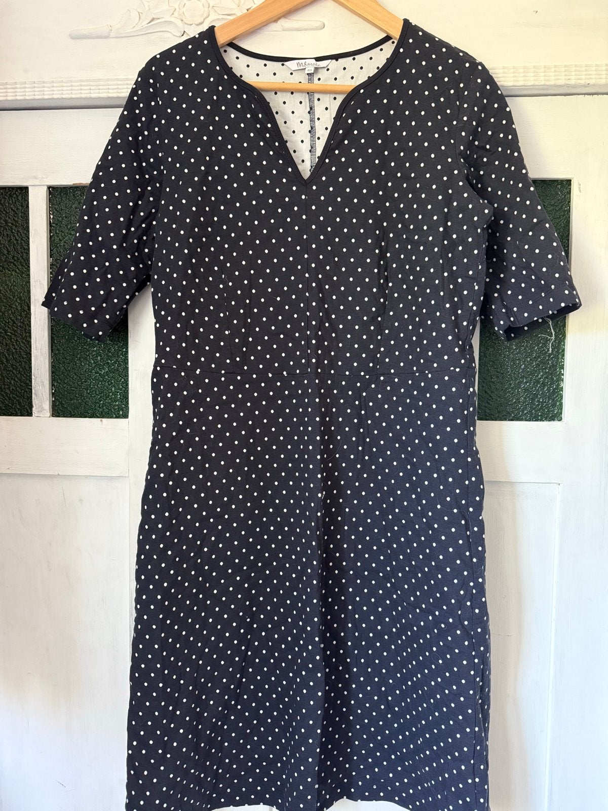 Polkadot Jurk  d.blauw Maat 40,, Kleding | Dames, Maat 38/40 (M), Nieuw, Knielengte, Verzenden