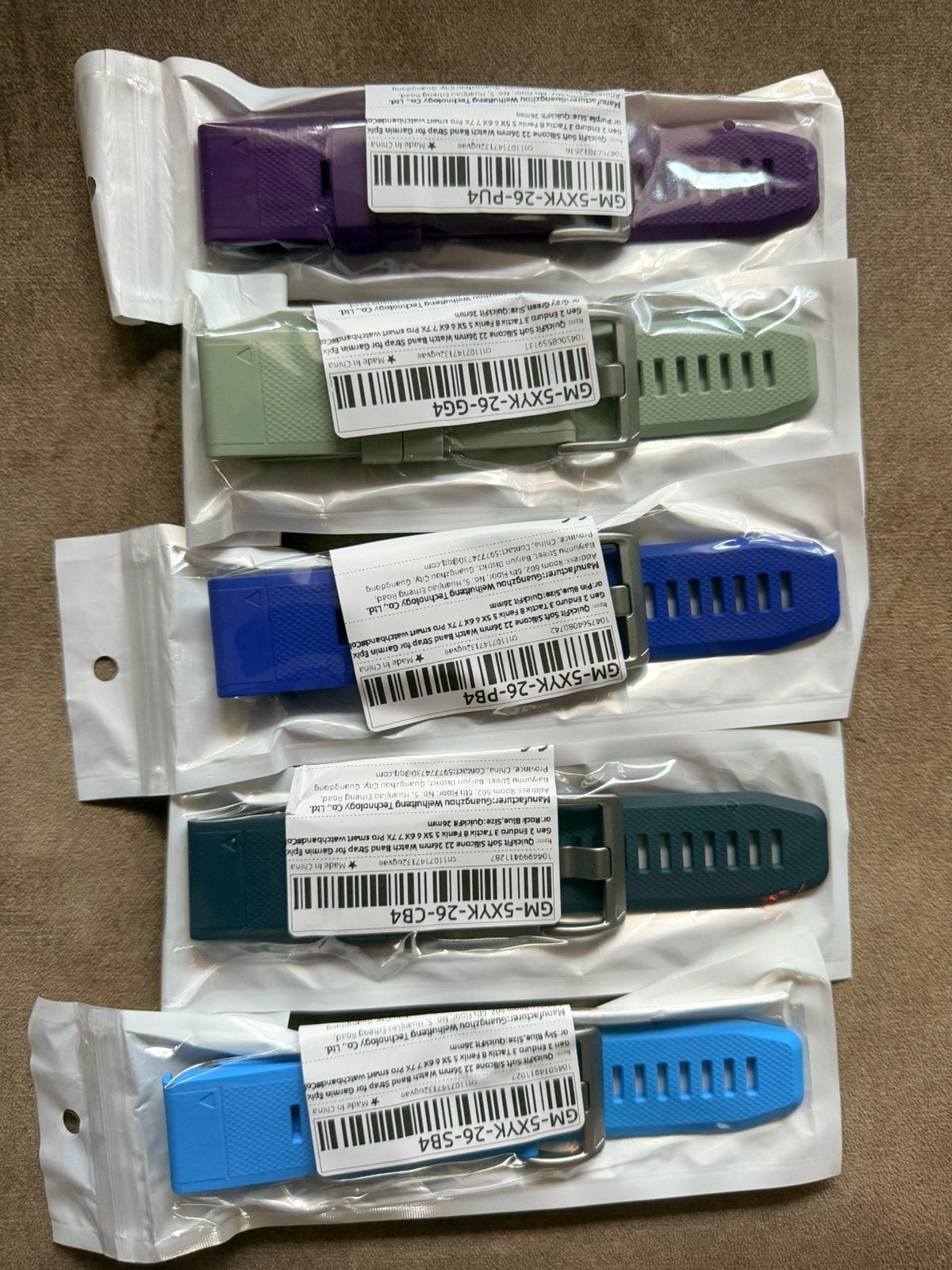 Garmin QuickFit 26mm Siliconen Horlogebandjes, Ophalen of Verzenden, Nieuw