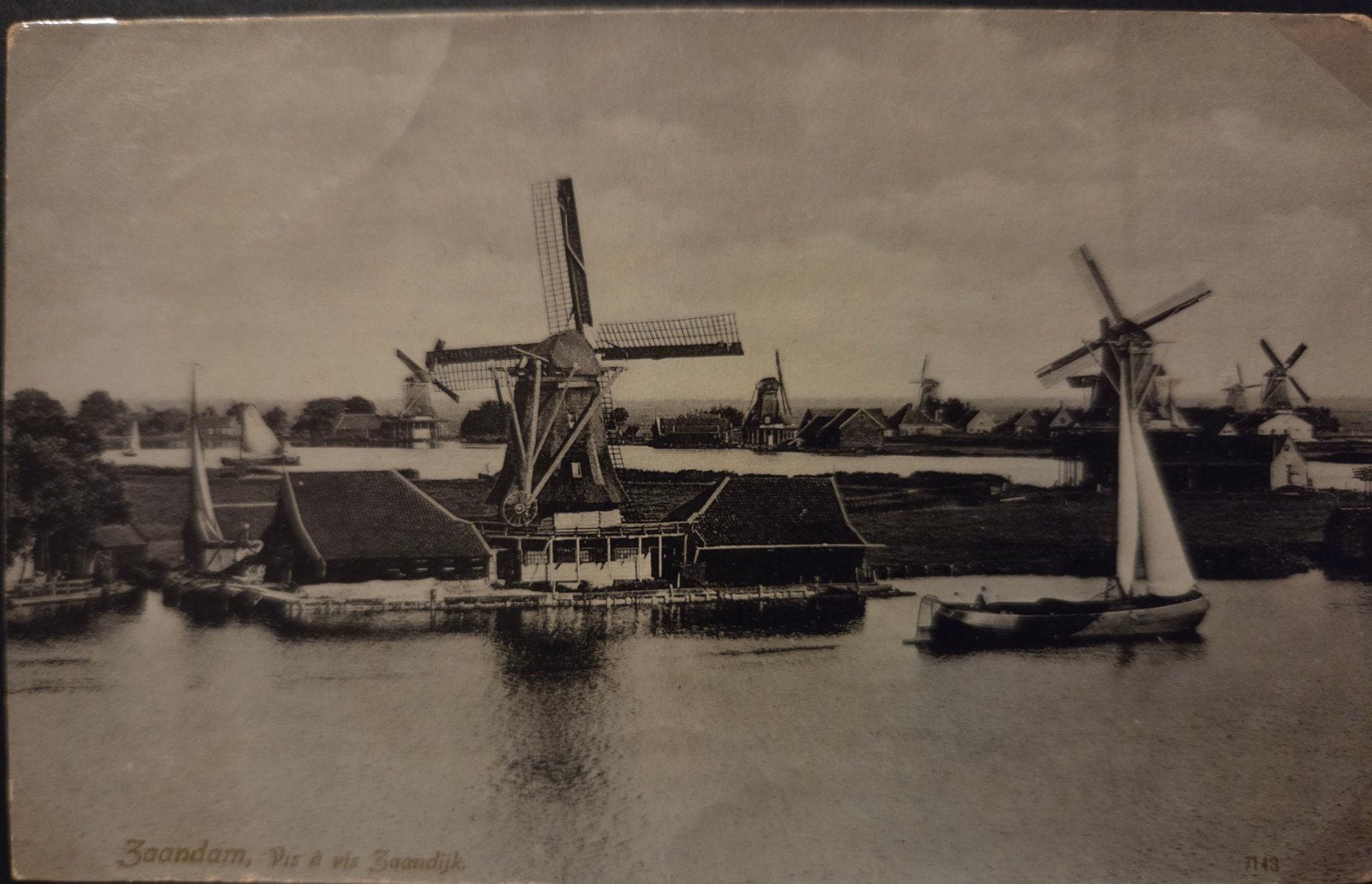 zaandam molen de Windhond, Verzamelen, Ophalen of Verzenden, Voor 1920, Noord-Holland