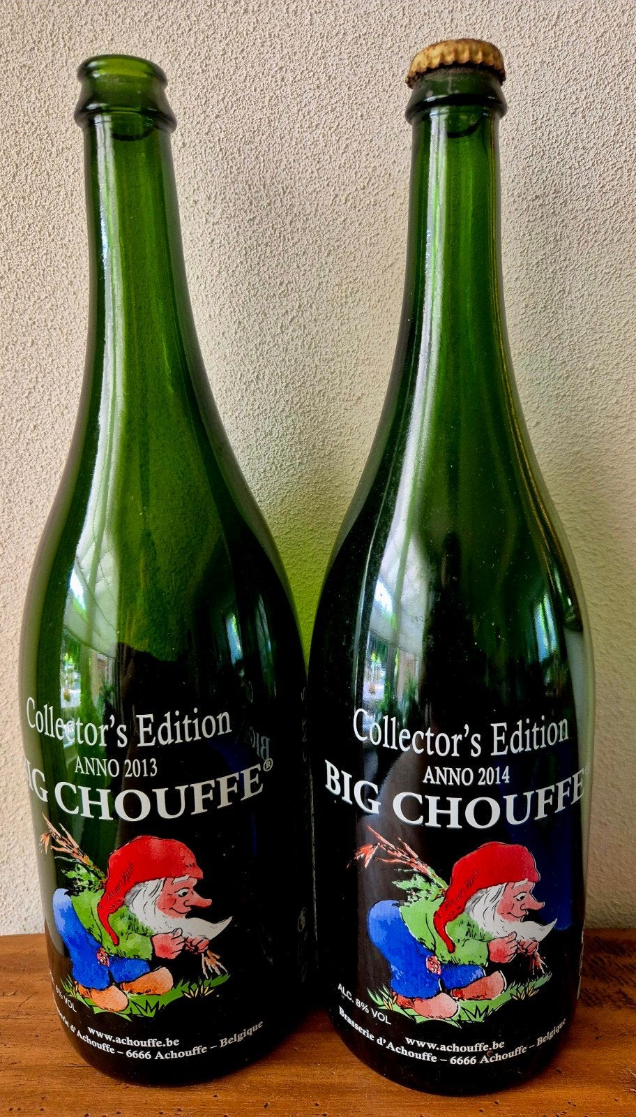 Lege BIG CHOUFFE fles bier 2013+2014 collectors edition 1,5L, Ophalen of Verzenden, Zo goed als nieuw, Flesje(s), Overige merken
