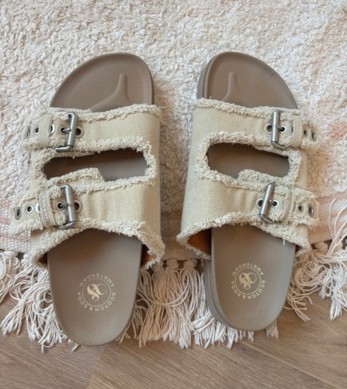 Scotch & Soda Sandalen Maat 41, Kleding | Dames, Ophalen, Beige, Sandalen of Muiltjes, Zo goed als nieuw