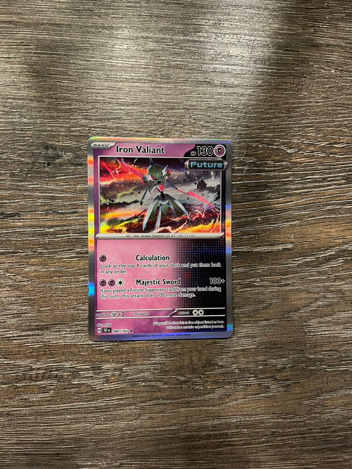 Iron Valiant TEF 080/162 holo, Ophalen of Verzenden, Zo goed als nieuw