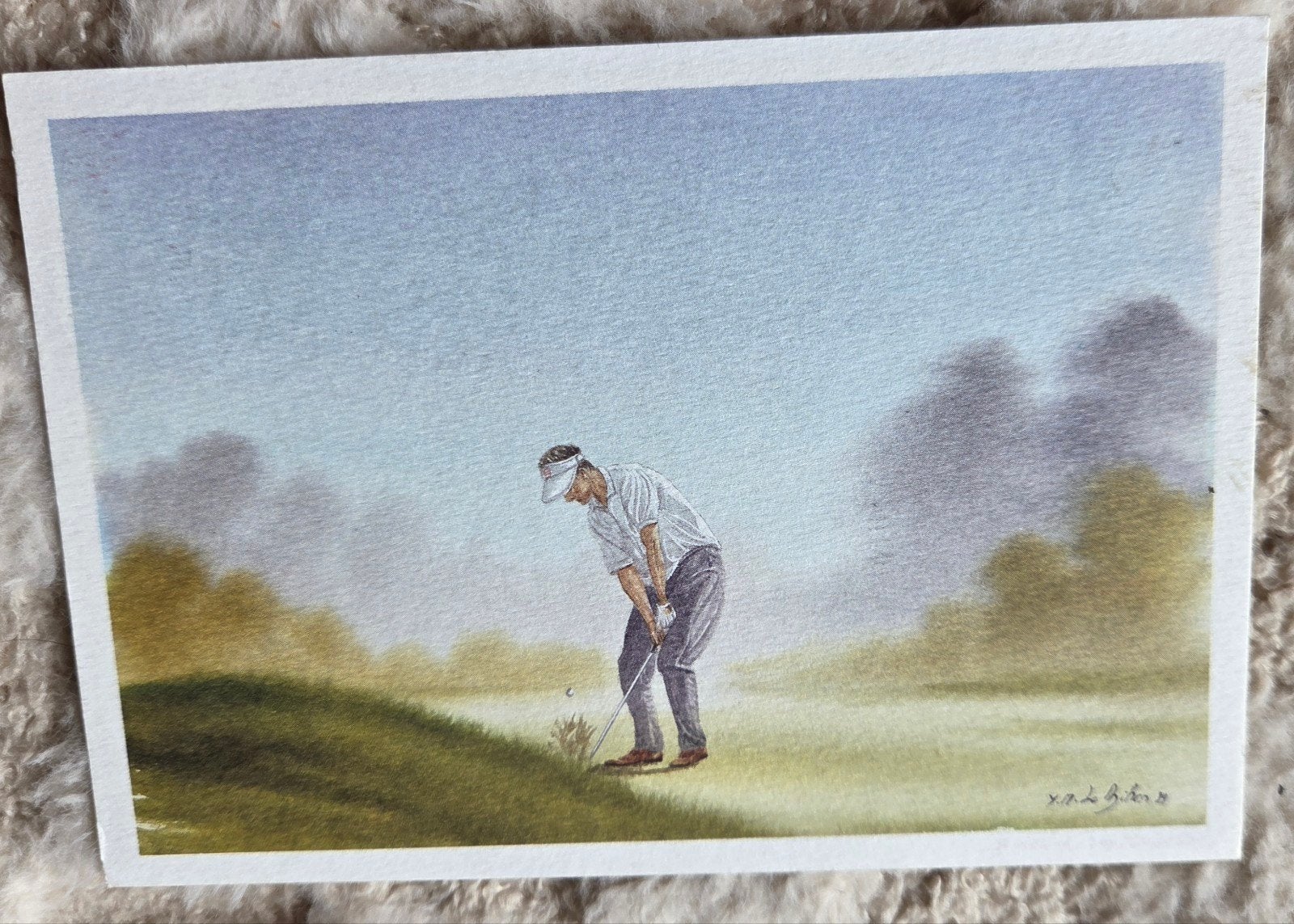 Golfspeler op de baan, Verzenden, 1980 tot heden, Gelopen, Sport en Spel