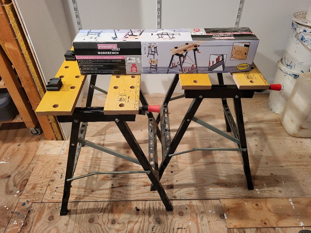 inklapbare werkbank, Doe-het-zelf en Verbouw, Werkbanken, Ophalen, Zo goed als nieuw, Minder dan 70 cm, Inklapbaar
