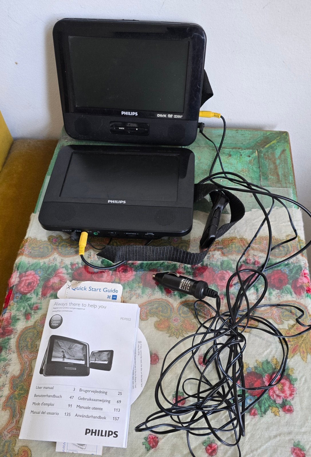 Philips draagbare dvd-speler voor in de auto., Ophalen of Verzenden, Philips
