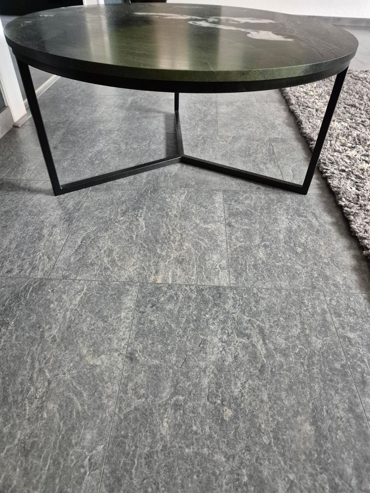 marmer salon tafel avocatus kwartsiet, Ophalen, Rond, 50 tot 100 cm, 50 tot 100 cm