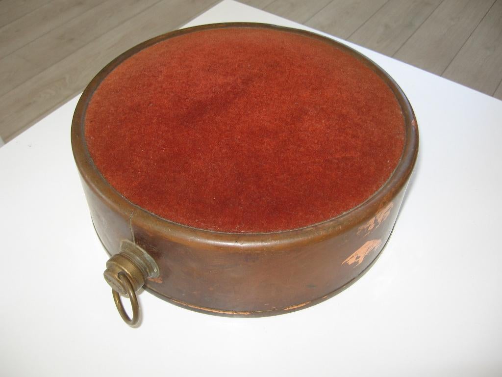 oude ronde messing kruik voor water met stop €25,00, Antiek en Kunst, Ophalen of Verzenden, Koper