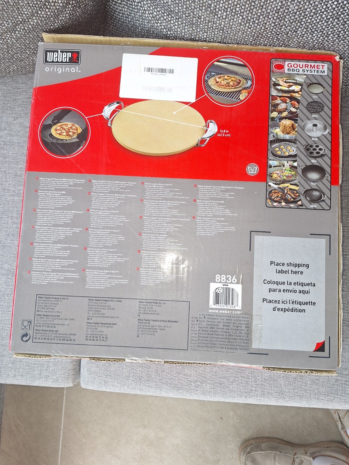 Nieuwe Weber GBS pizzasteen voor 57 cm BBQ, Ophalen, Nieuw, Weber