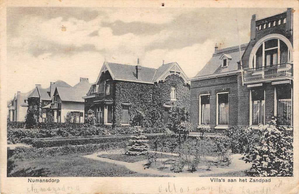 Numansdorp Villa's aan het Zandpad 1929 Hoeksche Waard, Ophalen of Verzenden, 1920 tot 1940, Gelopen, Zuid-Holland