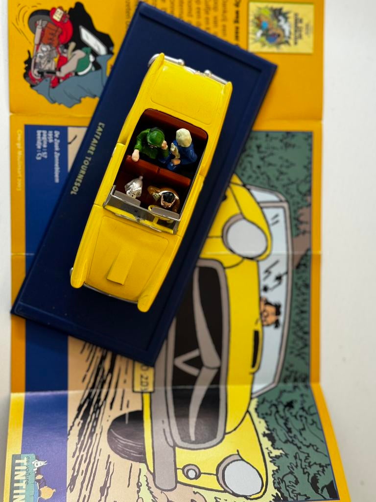 Kuifje auto 1:43 de bordurische cabrio uit zaak zonnebloem, Ophalen of Verzenden, Kuifje, Zo goed als nieuw, Beeldje of Figuurtje