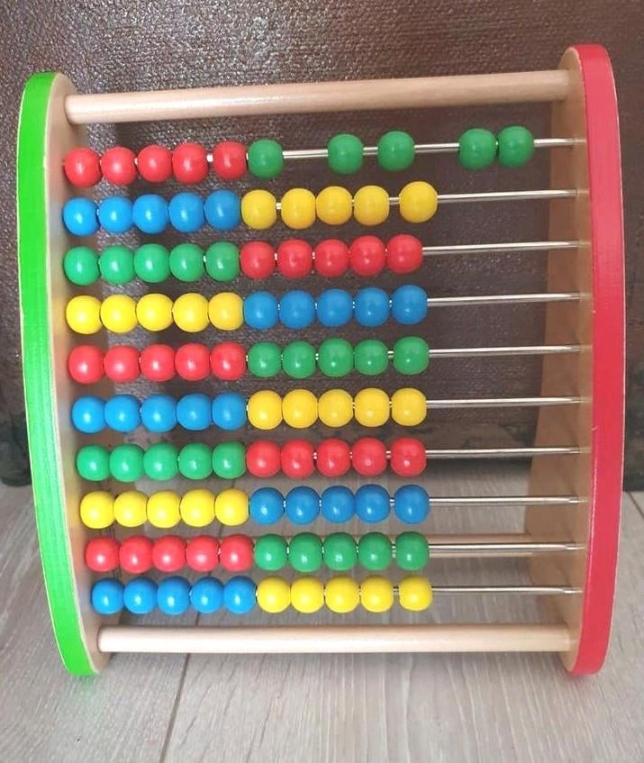 Houten. Telraam   Baluga, Kinderen en Baby's, Speelgoed | Houten speelgoed, Ophalen of Verzenden, Zo goed als nieuw, Overige typen