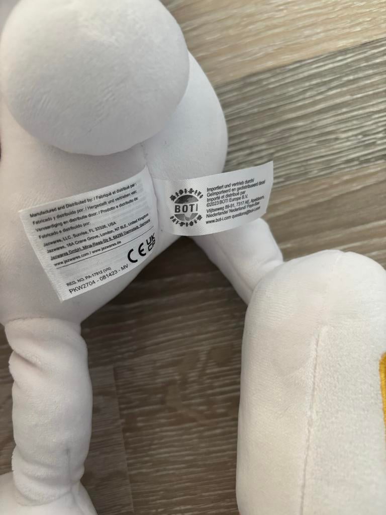 Pokémon Scorbunny Knuffel 45cm - Slapende Scorbunny, Ophalen of Verzenden, Met label, Middelgroot (20 tot 80 cm), Wit