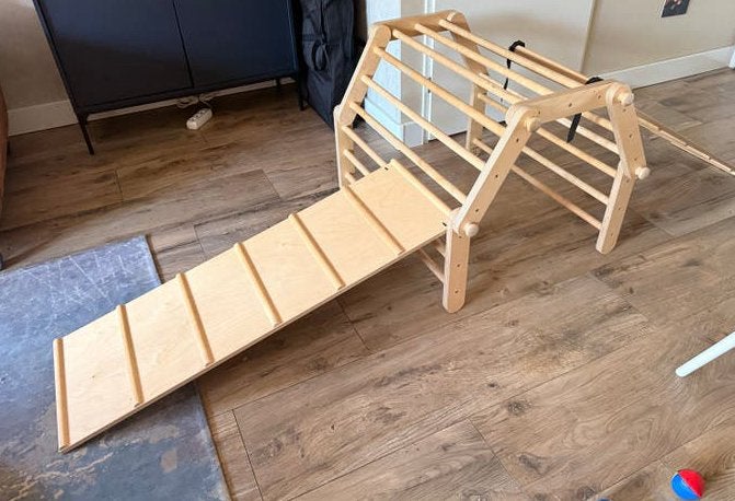 Ette Tete Fipitri houten klimrek met 2x glijbaan/ramp, Ophalen, Gebruikt, Glijbaan