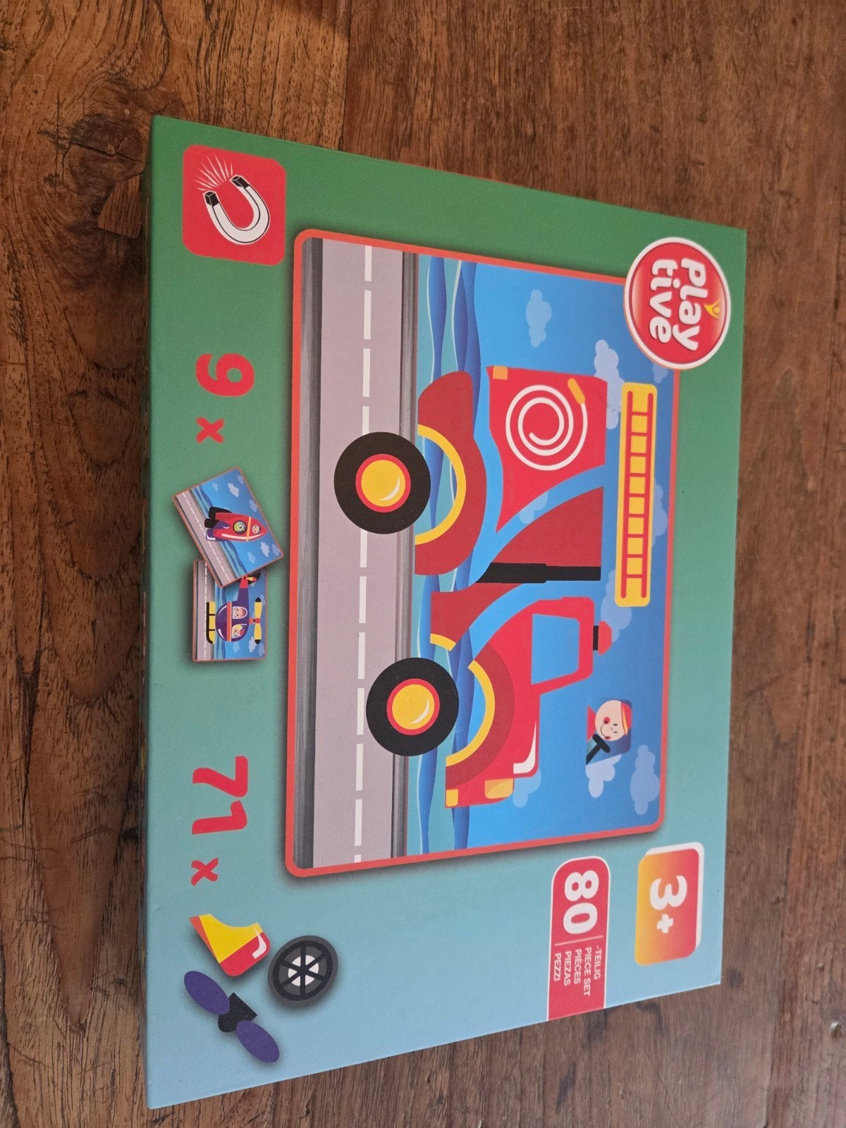 Playtive Magnetisch Voertuigen Puzzelset, Ophalen of Verzenden, Zo goed als nieuw, Knutselen