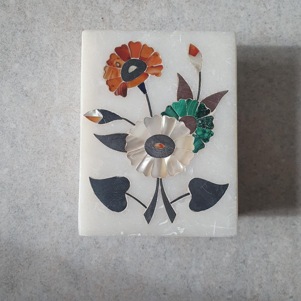 Florentijnse kistje - Soapstone .- goede kwaliteit, Antiek en Kunst, Ophalen of Verzenden