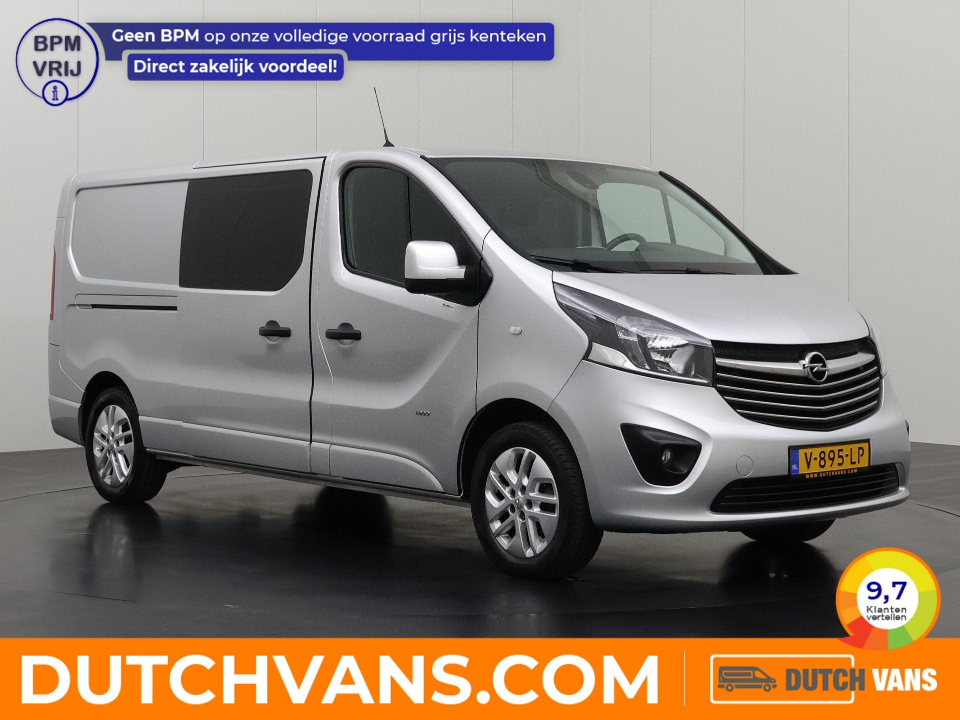 Opel Vivaro 1.6CDTI 120PK Lang Sport Dubbele Cabine | Marge, Auto's, Voorwielaandrijving, 4 cilinders, 2000 kg, 120 pk