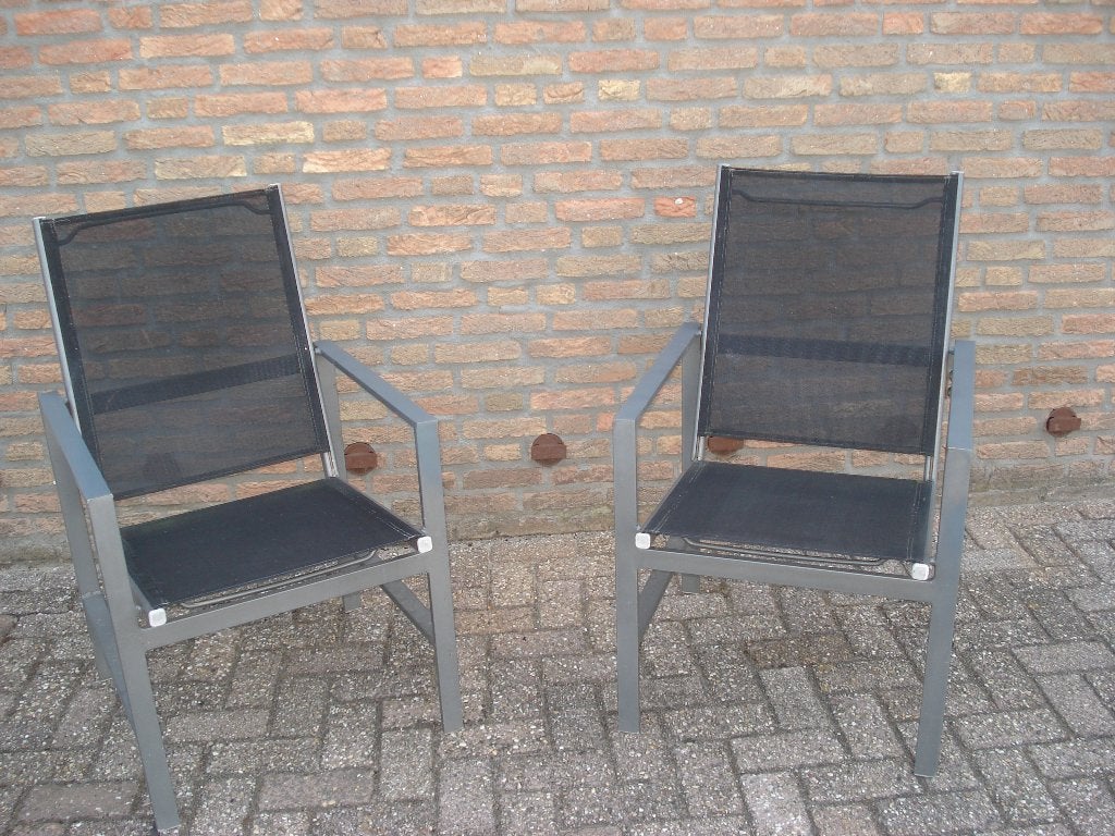 2x  tuinstoelen   Aluminium, Ophalen, Gebruikt, Twee, Metaal