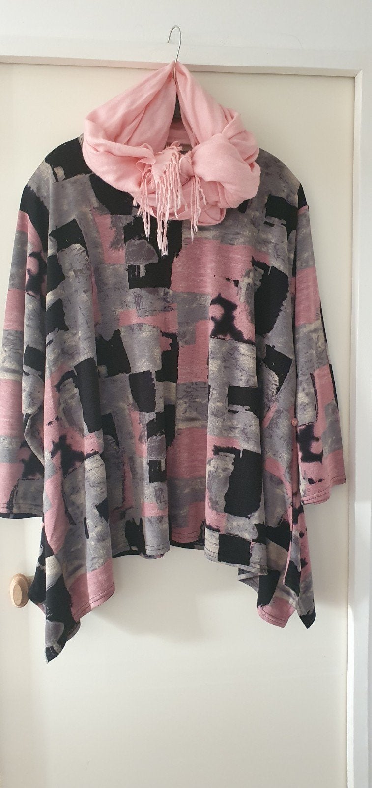 AKH  Tuniek met abstracte print, Meerkleurig, Maat 46/48 (XL) of groter, AKA MT10TM, Ophalen of Verzenden